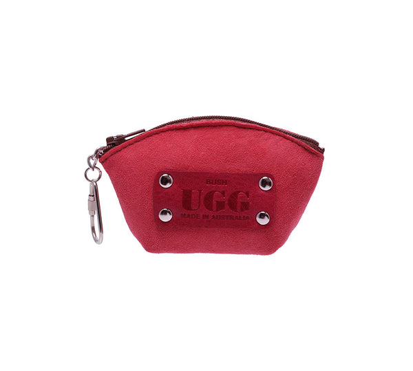 Sheepskin Wool Coin Zip Purse With Key Ring - UGG EXPRESS