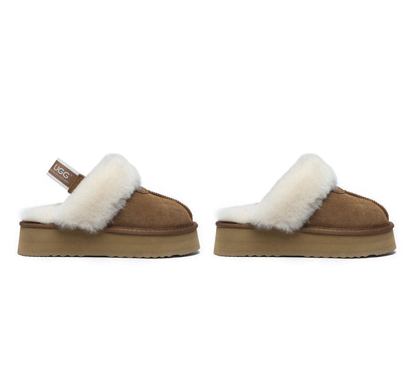 AUSTRALIAN SHEPHERD® UGG Slippers Women Removable Strap Slingback Platform Waffle UGG AUSTRALIAN SHEPHERD