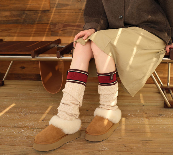 AUSTRALIAN SHEPHERD® Women Stretchy Knit Thick Leg Warmer Socks UGG AUSTRALIAN SHEPHERD