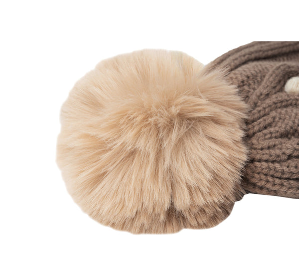 Kids Pom Pom Beanie and Scarf Gift Set Snell