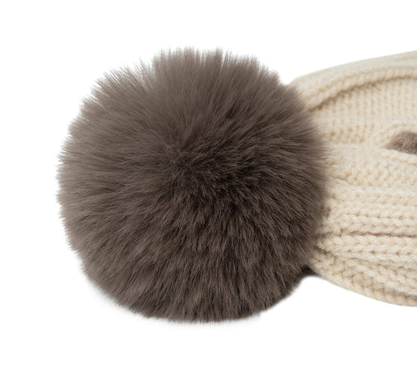 Kids Pom Pom Beanie and Scarf Gift Set Snell
