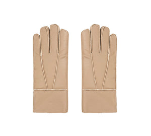 AUSTRALIAN SHEPHERD® Leather Fluffy Sheepskin Wool Stitching Gloves - UGG EXPRESS