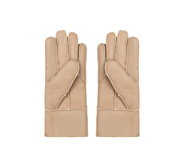 AUSTRALIAN SHEPHERD® Leather Fluffy Sheepskin Wool Stitching Gloves - UGG EXPRESS