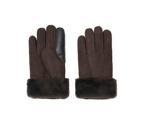 Fluffy Sheepskin Wool Adjustable Strap Buckle Gloves Shea