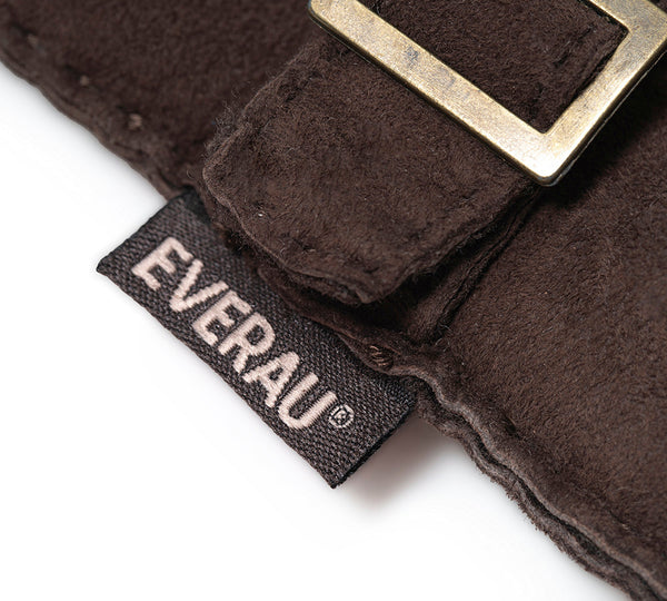 Fluffy Sheepskin Wool Adjustable Strap Buckle Gloves Shea