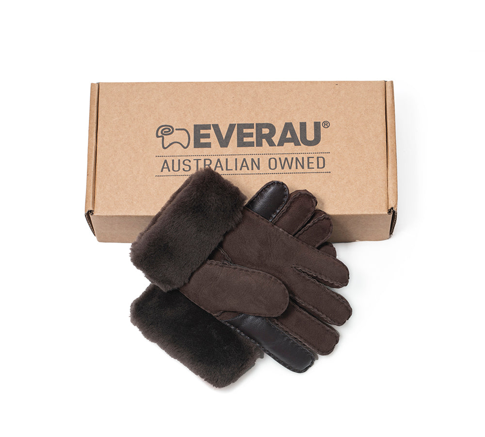 Fluffy Sheepskin Wool Adjustable Strap Buckle Gloves Shea