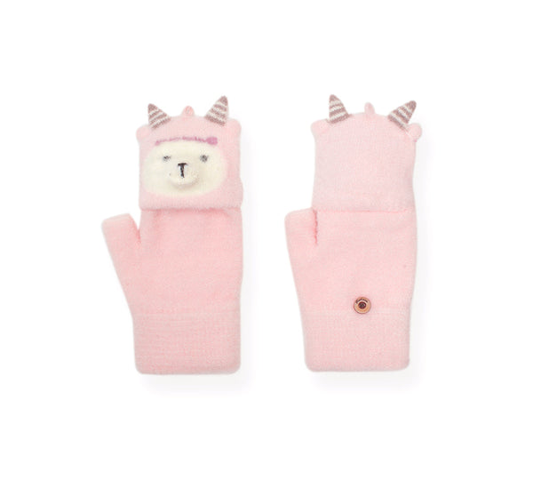 Fingerless Ultra Plush Knit Ewe Gloves