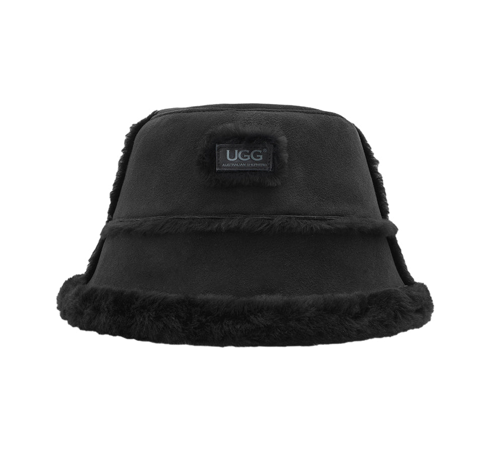 Sheepskin Wool Bucket Hat, Fluffy Reversible Hat Stacea – Ever UGG