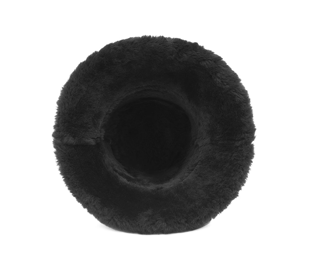AUSTRALIAN SHEPHERD® Fluffy Sheepskin Wool Bucket Hat Stacea UGG AUSTRALIAN SHEPHERD