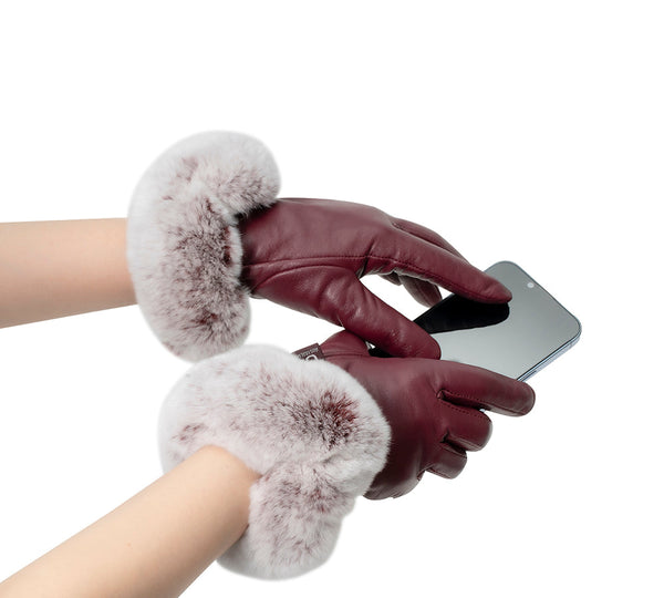 AUSTRALIAN SHEPHERD® Ladies Gloves Fluffy Sheepskin Wool Lennon Gloves UGG AUSTRALIAN SHEPHERD