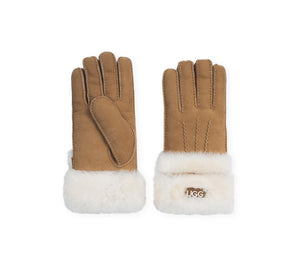 Fluffy Sheepskin Wool Shearling Lined Gloves Puni