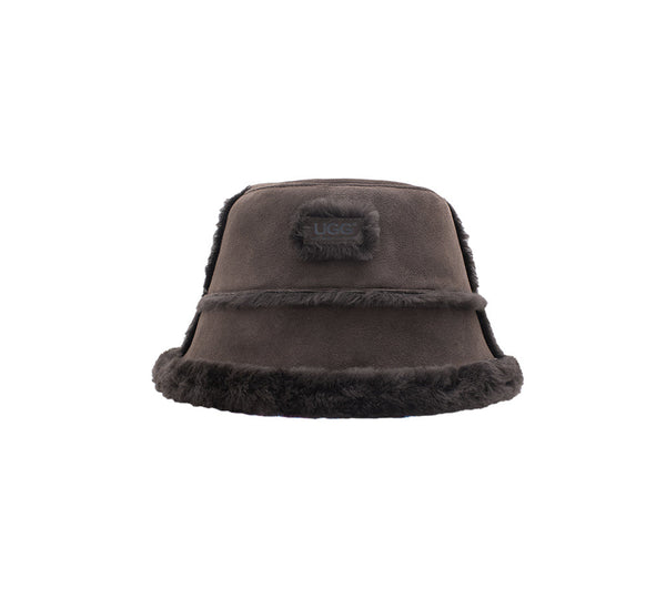 Fluffy Sheepskin Wool Bucket Stacea Hat