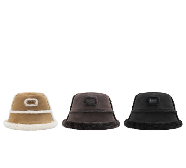 Fluffy Sheepskin Wool Bucket Stacea Hat – Ever UGG Outlet display picture 2