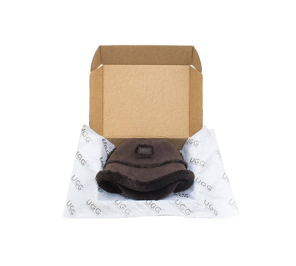 Fluffy Sheepskin Wool Bucket Stacea Hat