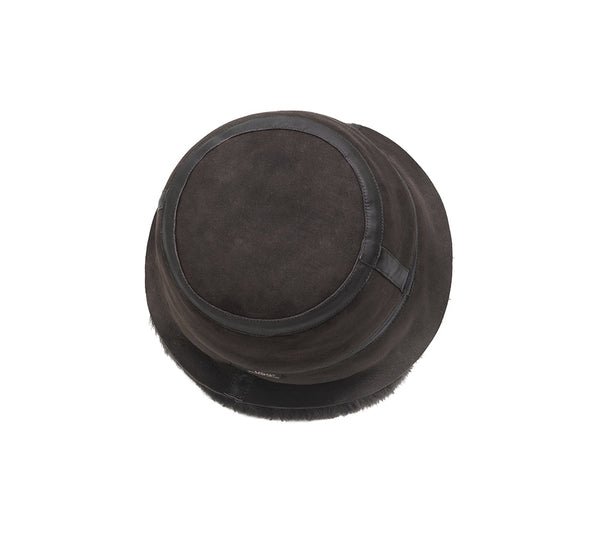 Fluffy Sheepskin Wool Bucket Patchwork Hat