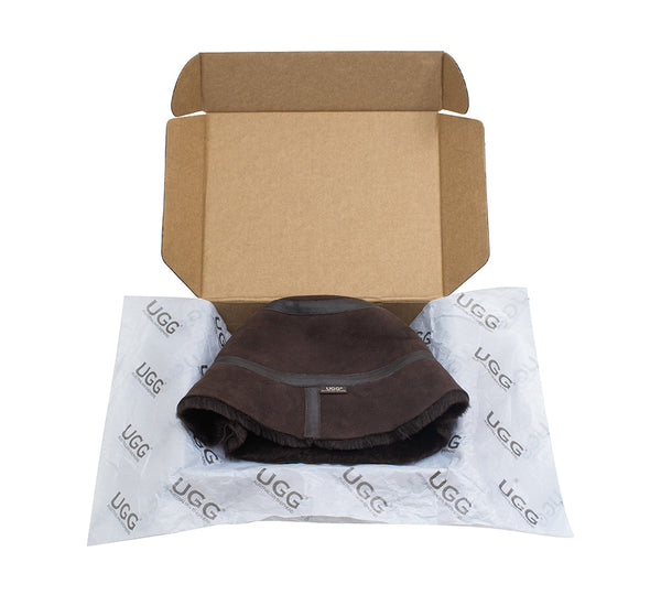 Fluffy Sheepskin Wool Bucket Patchwork Hat