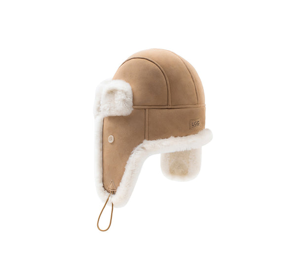 Fluffy Sheepskin Wool Adjustable Bucket Theo Hat