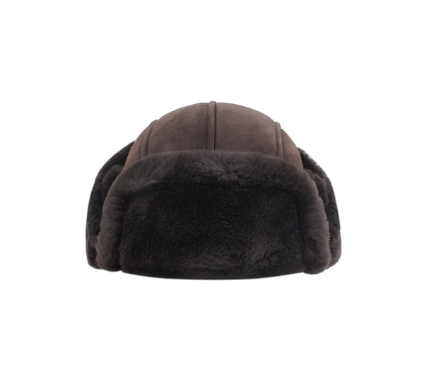 Fluffy Sheepskin Wool Adjustable Bucket Theo Hat