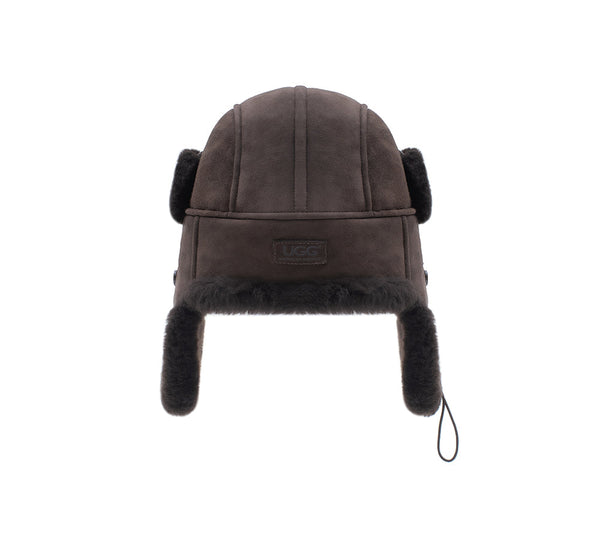 Fluffy Sheepskin Wool Adjustable Bucket Theo Hat