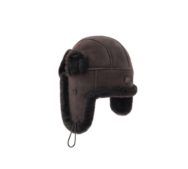 Fluffy Sheepskin Wool Adjustable Bucket Theo Hat