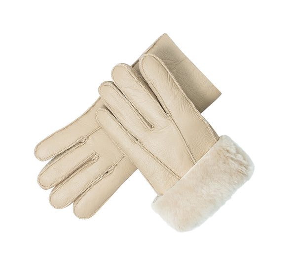 AUSTRALIAN SHEPHERD® Leather Fluffy  Stitching Gloves UGG AUSTRALIAN SHEPHERD
