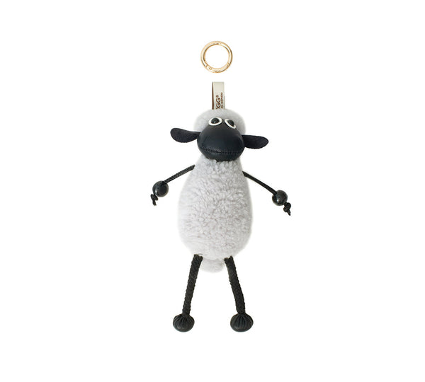 Fluffy Sheepskin Wool Sheep Keyrings