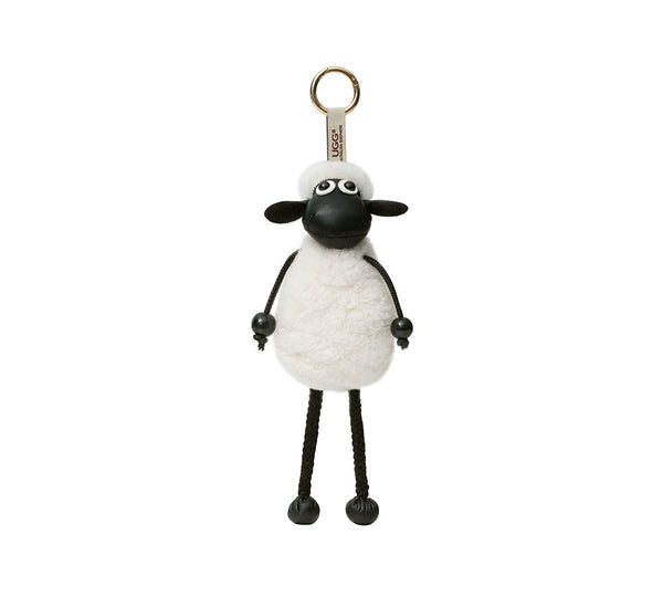 Fluffy Sheepskin Wool Sheep Keyrings