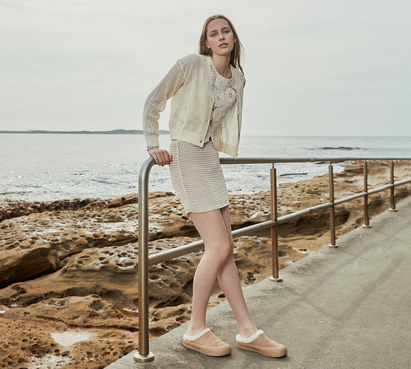 UGG Slippers Sheepskin Wool Scuff Staney