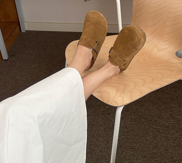 Unisex Adjustable Buckled Straps Slip-on Flat Sandal Slides Mason