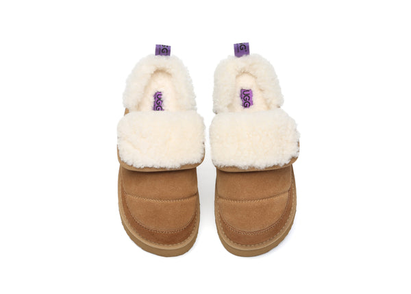 UGG Slippers Sheepskin Wool Platform Theia