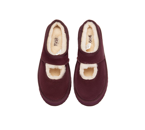 AUSTRALIAN SHEPHERD® UGG Slippers Sheepskin Wool Ankle Platform Carmella UGG AUSTRALIAN SHEPHERD
