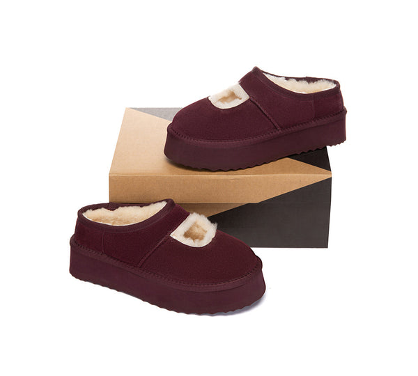 AUSTRALIAN SHEPHERD® UGG Slippers Sheepskin Wool Ankle Platform Carmella UGG AUSTRALIAN SHEPHERD
