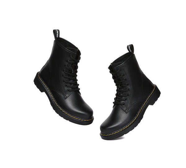 If you don’t have a pair of chunky Lace Up Leather Boots in your wardrobe, you need to add them pronto! Our classic black EVERAU Simona Boots are expertly-crafted from premium Australian leather and will last for seasons.