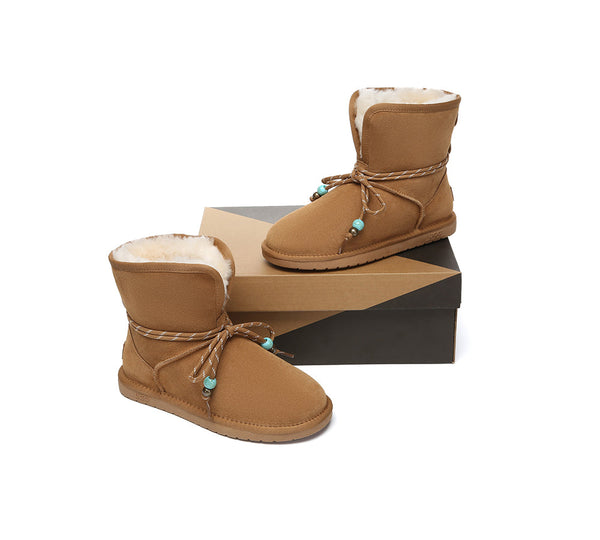 AUSTRALIAN SHEPHERD® UGG Women Sheepskin Wool Lace Up Fashion Boots Carlos UGG AUSTRALIAN SHEPHERD