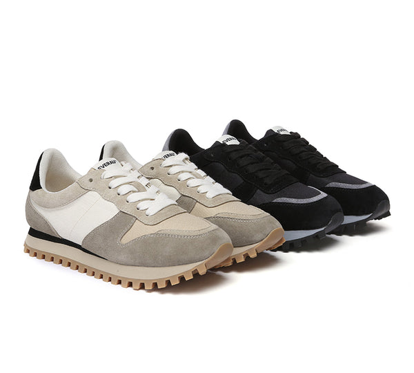 Women Leather Chunky Sneakers Etta