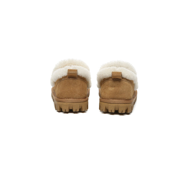 UGG Slippers Women Sheepskin Wool Ankle Rilee Loafers