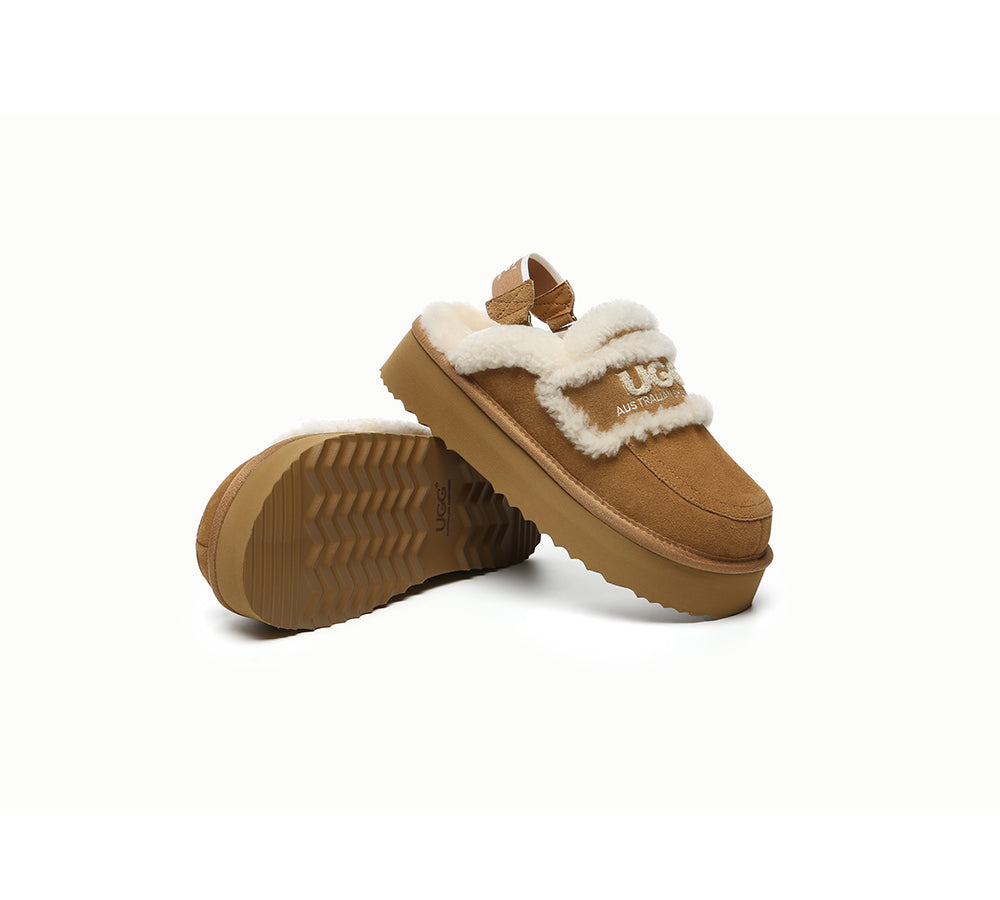 UGG Slippers Women Removable Strap Slingback Platform Rilee