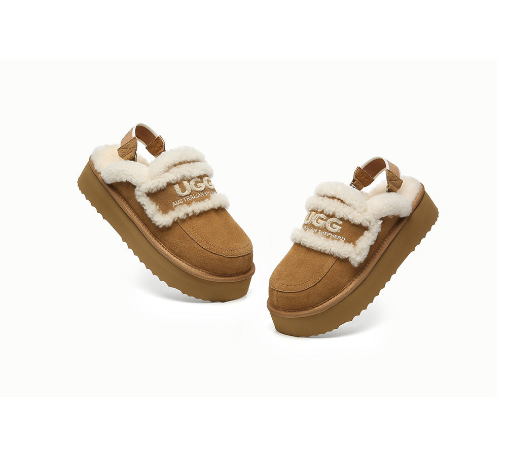 UGG Slippers Women Removable Strap Slingback Platform Rilee