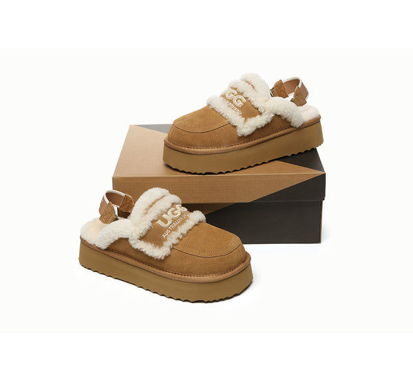 UGG Slippers Women Removable Strap Slingback Platform Rilee
