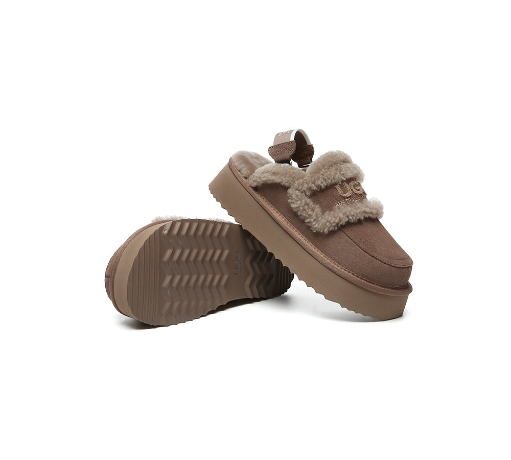 UGG Slippers Women Removable Strap Slingback Platform Rilee