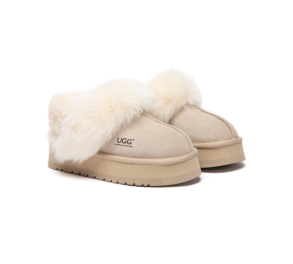 AUSTRALIAN SHEPHERD® UGG Slippers Removable Strap Fluffy Platform Nordell UGG AUSTRALIAN SHEPHERD