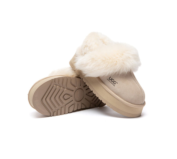AUSTRALIAN SHEPHERD® UGG Slippers Removable Strap Fluffy Platform Nordell UGG AUSTRALIAN SHEPHERD