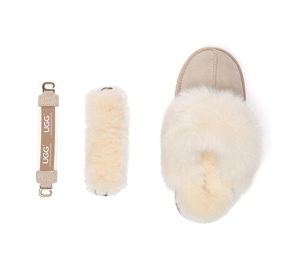 AUSTRALIAN SHEPHERD® UGG Slippers Removable Strap Fluffy Platform Nordell UGG AUSTRALIAN SHEPHERD