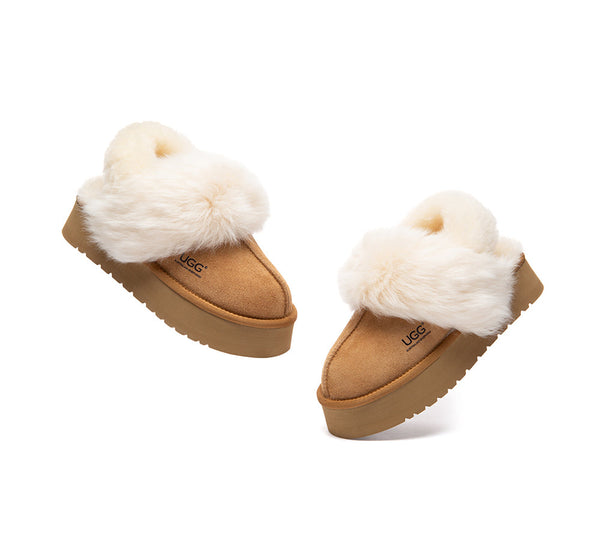 AUSTRALIAN SHEPHERD® UGG Slippers Removable Strap Fluffy Platform Nordell UGG AUSTRALIAN SHEPHERD