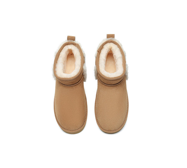 UGG Boots Sheepskin Wool Shearling Lined Ankle Ultra Mini Darby