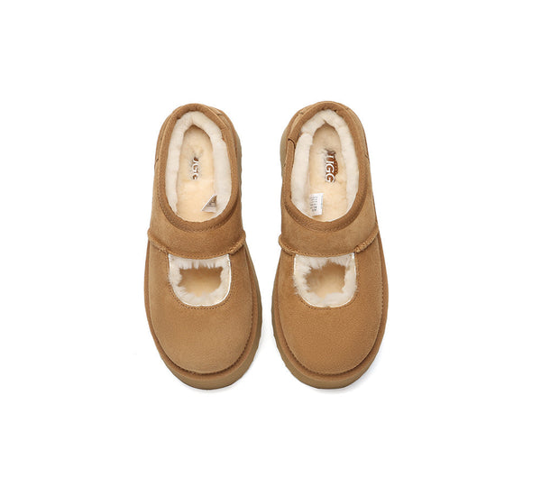 AUSTRALIAN SHEPHERD® UGG Slippers Sheepskin Wool Ankle Platform Carmella UGG AUSTRALIAN SHEPHERD