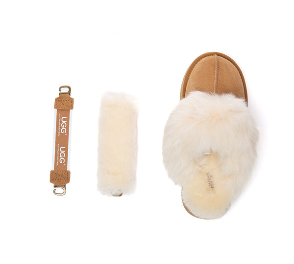 AUSTRALIAN SHEPHERD® UGG Slippers Removable Strap Fluffy Platform Nordell UGG AUSTRALIAN SHEPHERD