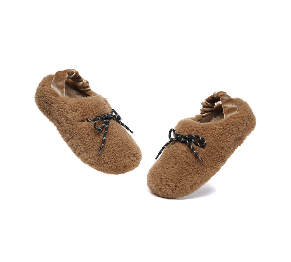 UGG Slippers Women Curly Sheepskin Wool Slingback Barrett