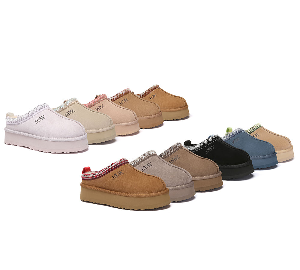 AUSTRALIAN SHEPHERD® UGG Slippers Sheepskin Wool Ankle Tazzy Tay Platform UGG AUSTRALIAN SHEPHERD