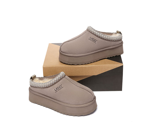 AUSTRALIAN SHEPHERD® UGG Slippers Sheepskin Wool Ankle Tazzy Tay Platform UGG AUSTRALIAN SHEPHERD